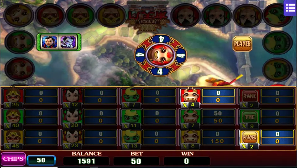 Monkey Story result on Mega888 with the child hero in the centre medallion and a PLAYER marker