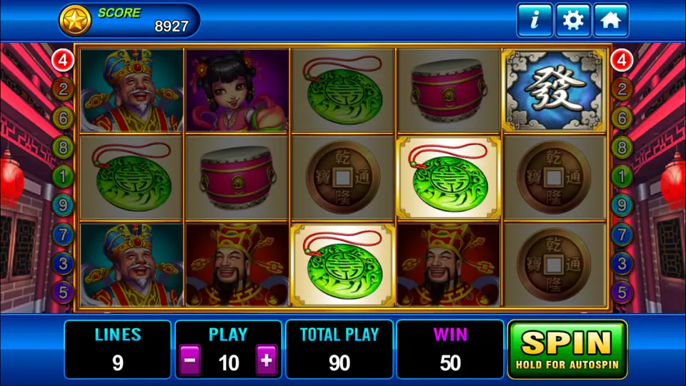 Three jade pendants winning 50 on line 4 at Play 10
